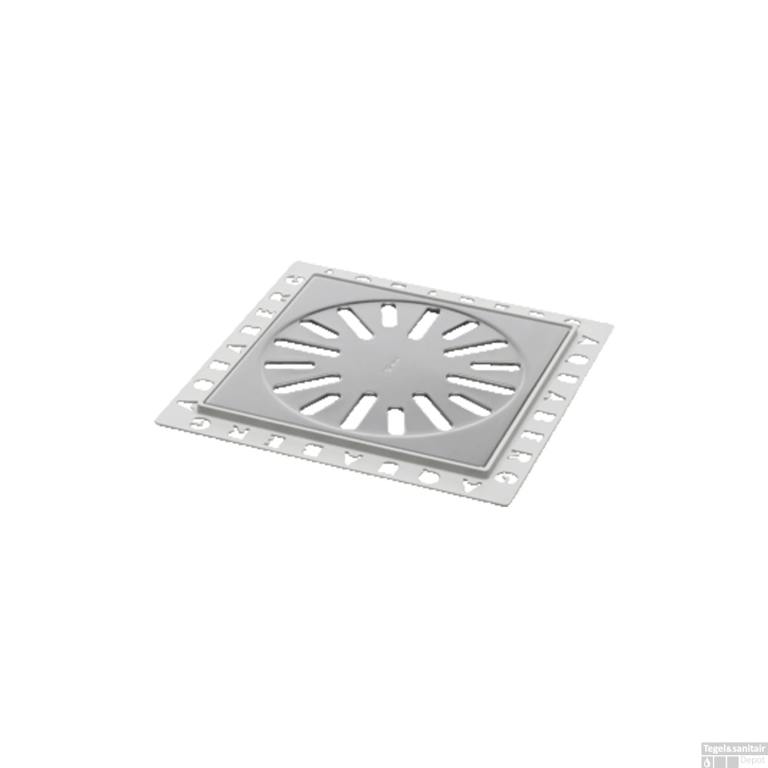 Renovatievloerput Rooster Aquaberg Met 1 Aansluiting 14.6x14.6x0.5 Cm RVS 2 Renovatievloerput Rooster Aquaberg Met 1 Aansluiting 14.6x14.6x0.5 Cm RVS - Afbeelding 2