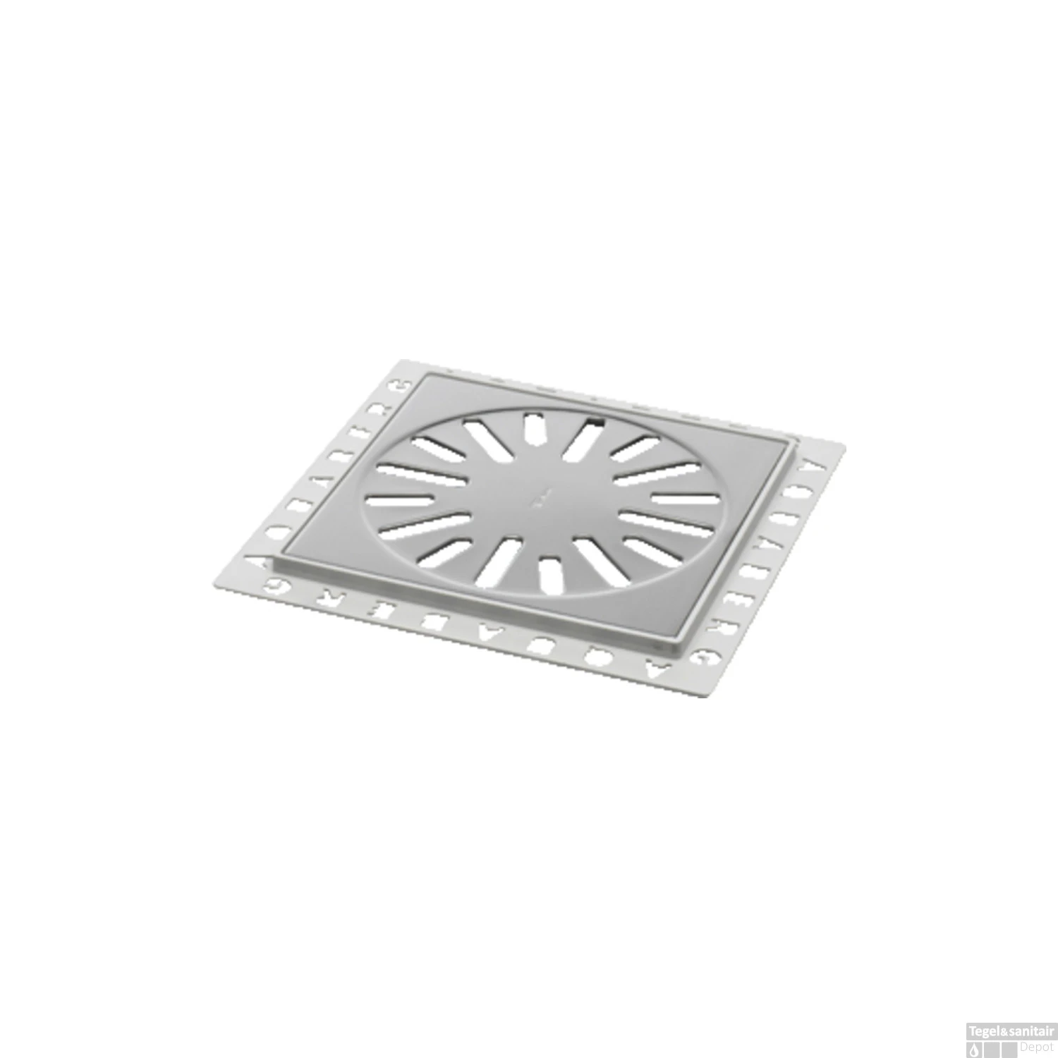 Renovatievloerput Rooster Aquaberg Met 1 Aansluiting 14.6x14.6x0.7 Cm RVS 2 Renovatievloerput Rooster Aquaberg Met 1 Aansluiting 14.6x14.6x0.7 Cm RVS - Afbeelding 2