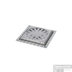 Renovatievloerput Rooster Aquaberg RP15 Met 1 Aansluiting 15x15x1 Cm RVS