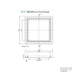 Renovatievloerput Rooster Aquaberg RP20 Met 1 Aansluiting 20x20x0.9 Cm RVS 5 Renovatievloerput Rooster Aquaberg RP20 Met 1 Aansluiting 20x20x0.9 Cm RVS -Thuis Badkamer renovatievloerput rooster aquaberg rp20 met 1 aansluiting 20x0.9 cm rvs tech