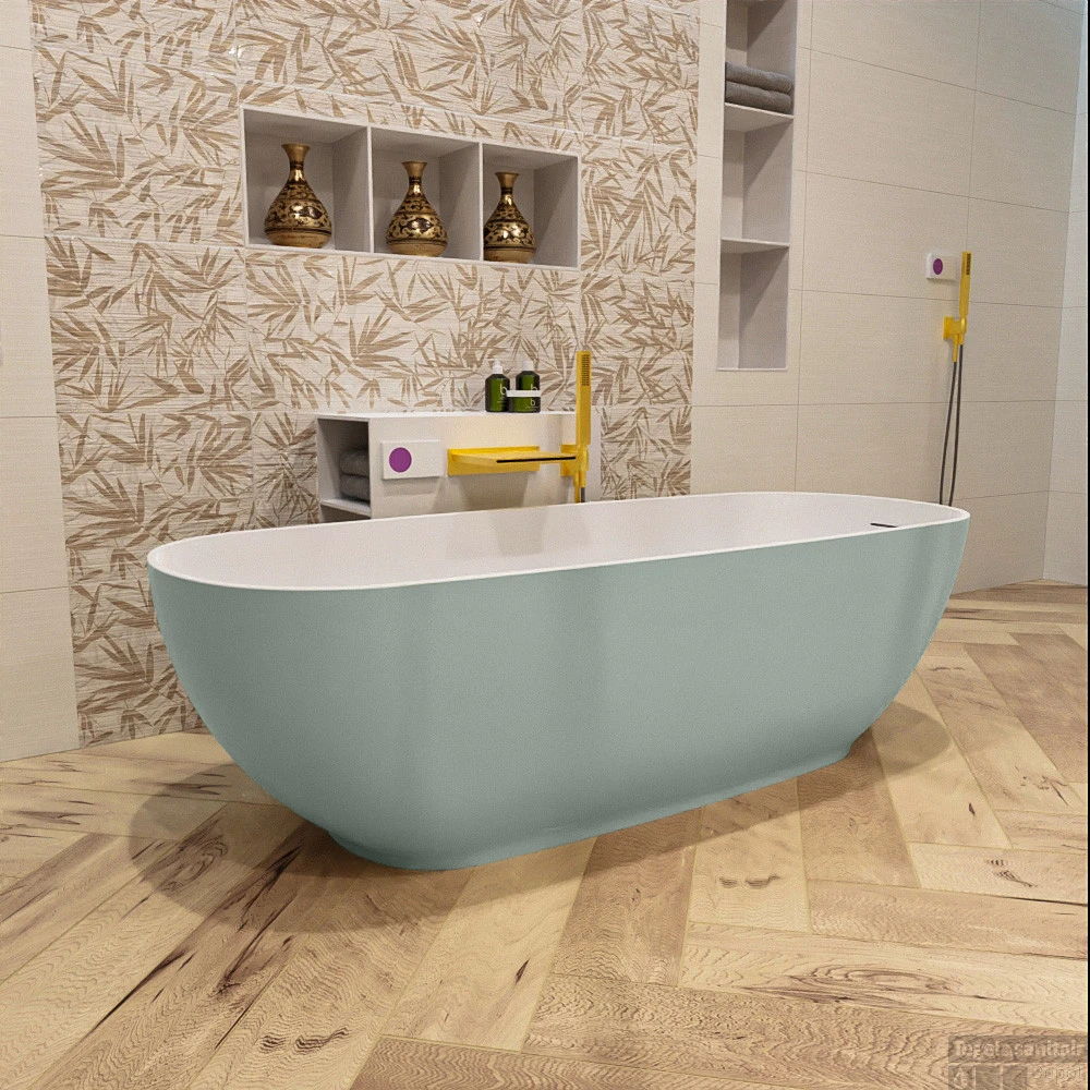 ROCK Vrijstaand Bad 170x70cm Kleur Greey / Talc 4 ROCK Vrijstaand Bad 170x70cm Kleur Greey / Talc - Afbeelding 4