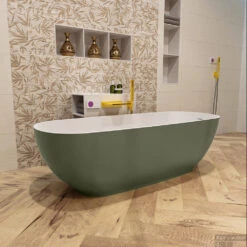 ROCK Vrijstaand Bad 170x70cm Kleur Army / Talc 14 ROCK Vrijstaand Bad 170x70cm Kleur Army / Talc -Thuis Badkamer rock 3 00010