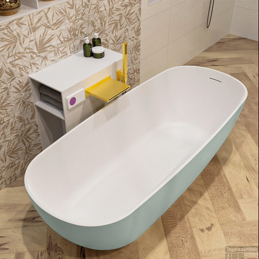 ROCK Vrijstaand Bad 170x70cm Kleur Greey / Talc 6 ROCK Vrijstaand Bad 170x70cm Kleur Greey / Talc - Afbeelding 6