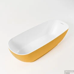 ROCK Vrijstaand Bad 170x70cm Kleur Ocher / Talc
