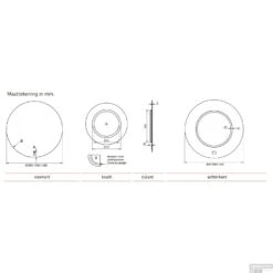 Ronde Badkamerspiegel Xenz Cola 80 Cm Zwarte Kaderrand Met Rondom Verlichting -Thuis Badkamer ronde badkamerspiegel xenz cola met rondom ledverlichting en zwarte kaderrand tech