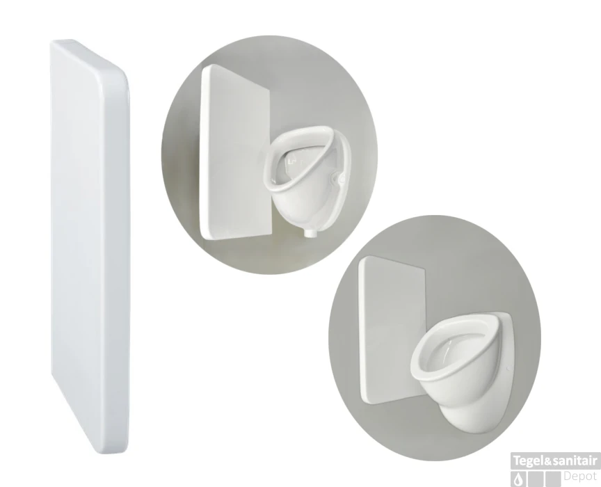 Schaamschot Sanicare Witte Kleur Strakke En Tijdloze Uitvoering 70x40x5,2 Cm - Afbeelding 2