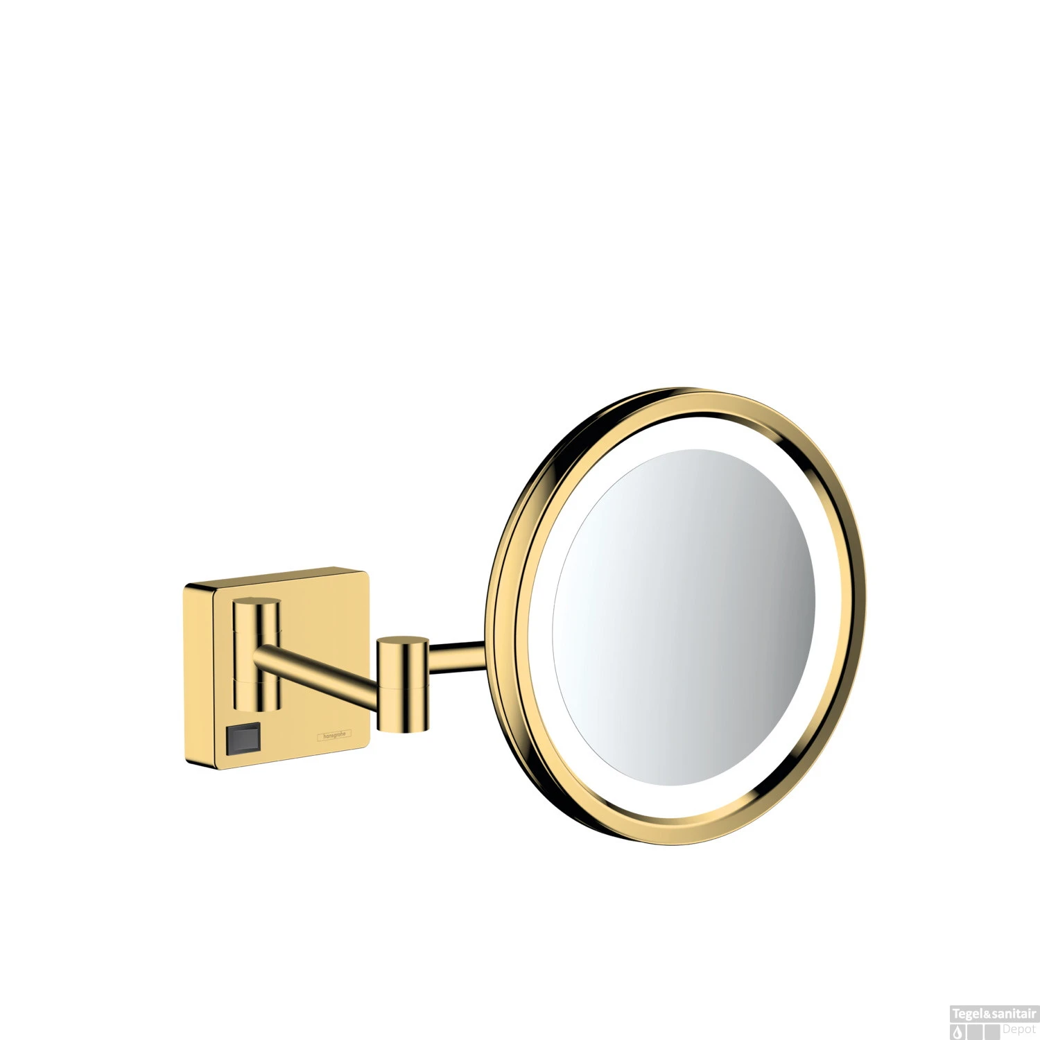 Scheerspiegel AddStoris HansGrohe Met LED Licht Gepolijst Goud