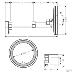 Thuis Badkamer -Thuis Badkamer scheerspiegel addstoris hansgrohe met led licht tech 2