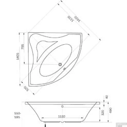 Sealskin Ligbad Glamour Hoekbad 140x140 Cm Wit -Thuis Badkamer sealskin ligbad glamour hoekbad 140x140 cm wit tech 1