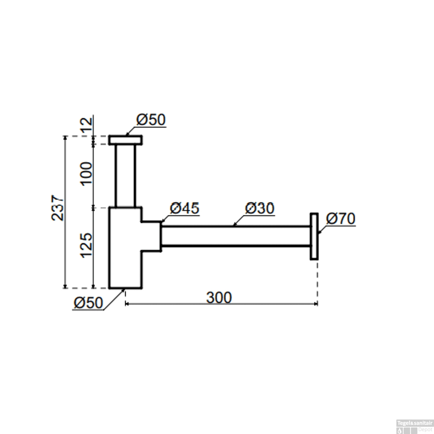 Sifon Lanesto Vanity Universeel Goud 2 Sifon Lanesto Vanity Universeel Goud - Afbeelding 2