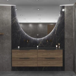 Spiegel Gliss Design Eos 100x120cm Met Ronding Naar Beneden