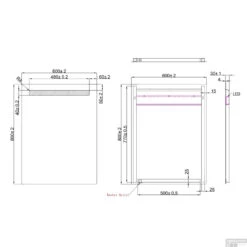 Spiegel Wiesbaden Tigris Met LED Verlichting En Schakelaar 60x80x3cm -Thuis Badkamer spiegel wiesbaden tigris 60x80 38.3760 tech