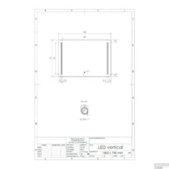 Spiegel Gliss Design Verticaal Led Standaard Dubbele LED Verlichting 100cm -Thuis Badkamer spiegel gliss design verticaal led standaard dubbele led verlichting 100 tech