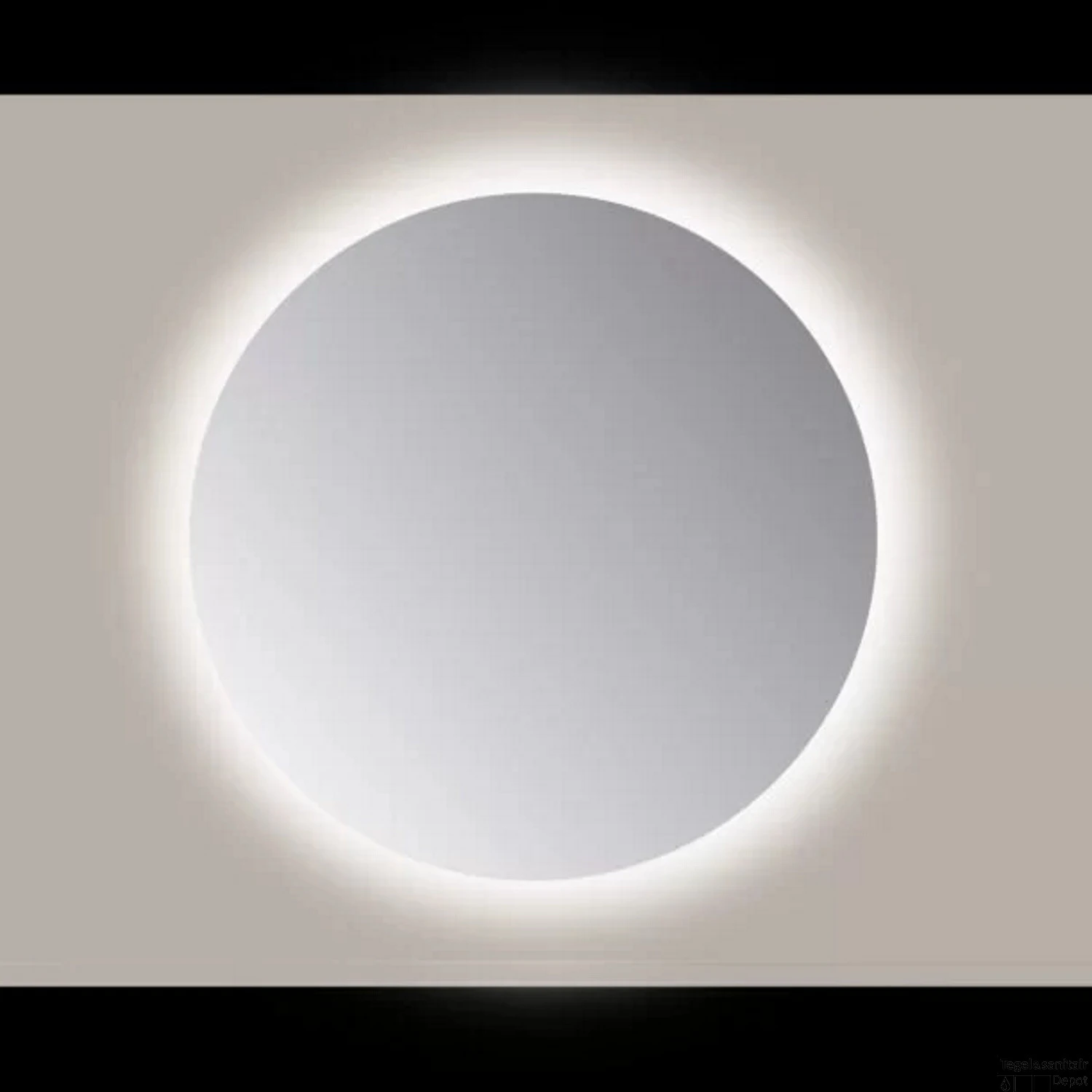 Spiegel Sanicare Q-Mirrors 65x65 Cm Rond Met Rondom LED Cold White En Afstandsbediening Incl. Ophangmateriaal