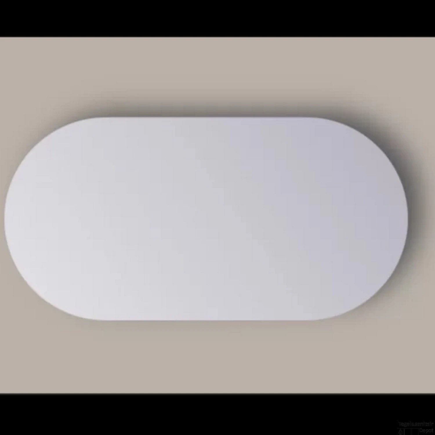 Spiegel Sanicare Q-Mirrors 70x100 Cm Ovaal/Rond Met Rondom LED Warm White Incl. Ophangmateriaal