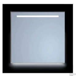 Spiegel Sanicare Q-Mirrors 70x70 Cm Vierkant Met Verlichting Aluminium