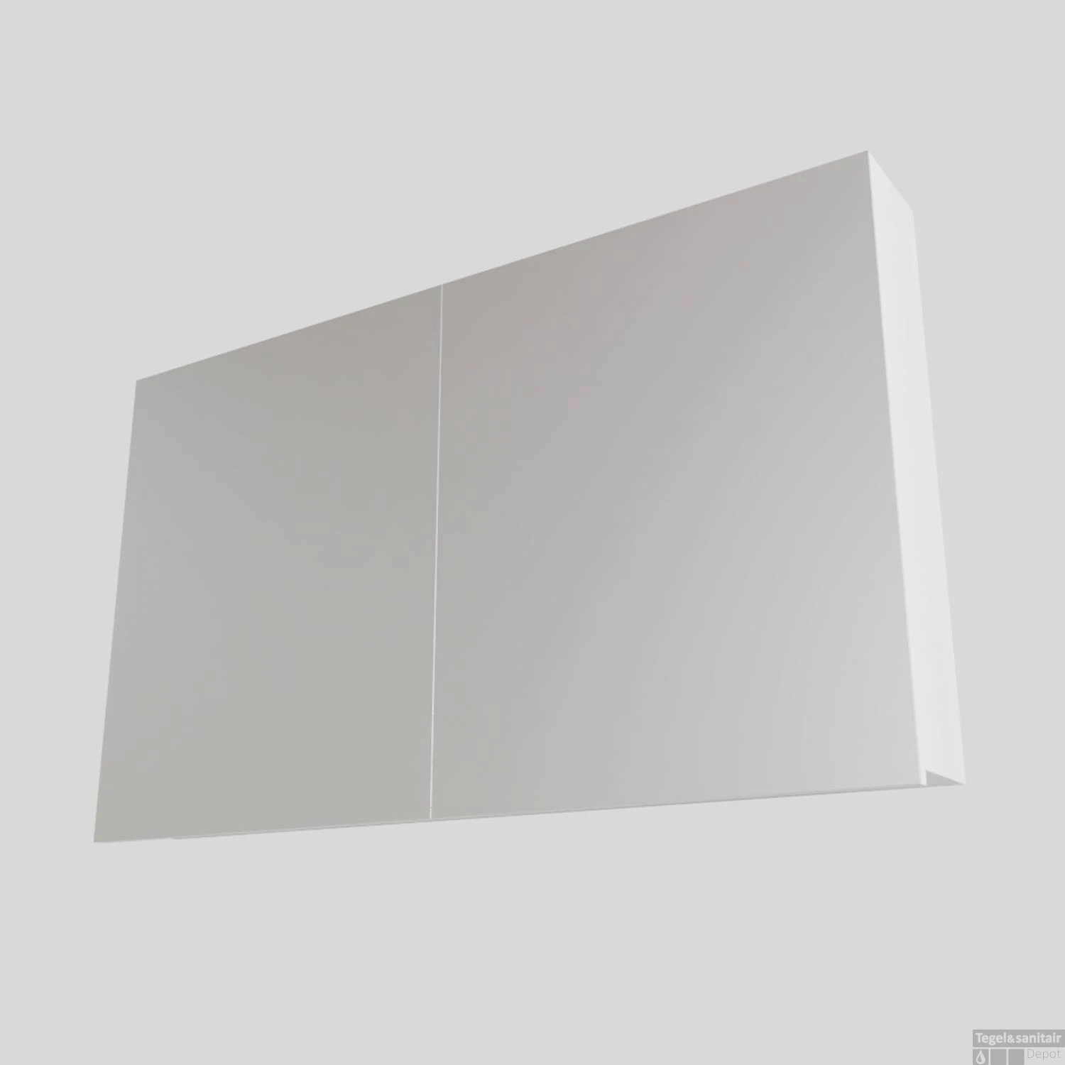 Spiegelkast Boss & Wessing Cube 120x70x16 Cm 2 Deuren Mat Wit - Afbeelding 4