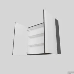 Spiegelkast Boss & Wessing Cube 80x70x16 Cm 2 Deuren Antraciet Met Mat Wit -Thuis Badkamer spiegelkast boss wessing cube 80x70x16 cm 1 deur antraciet met mat wit bws80amw1 00354 2