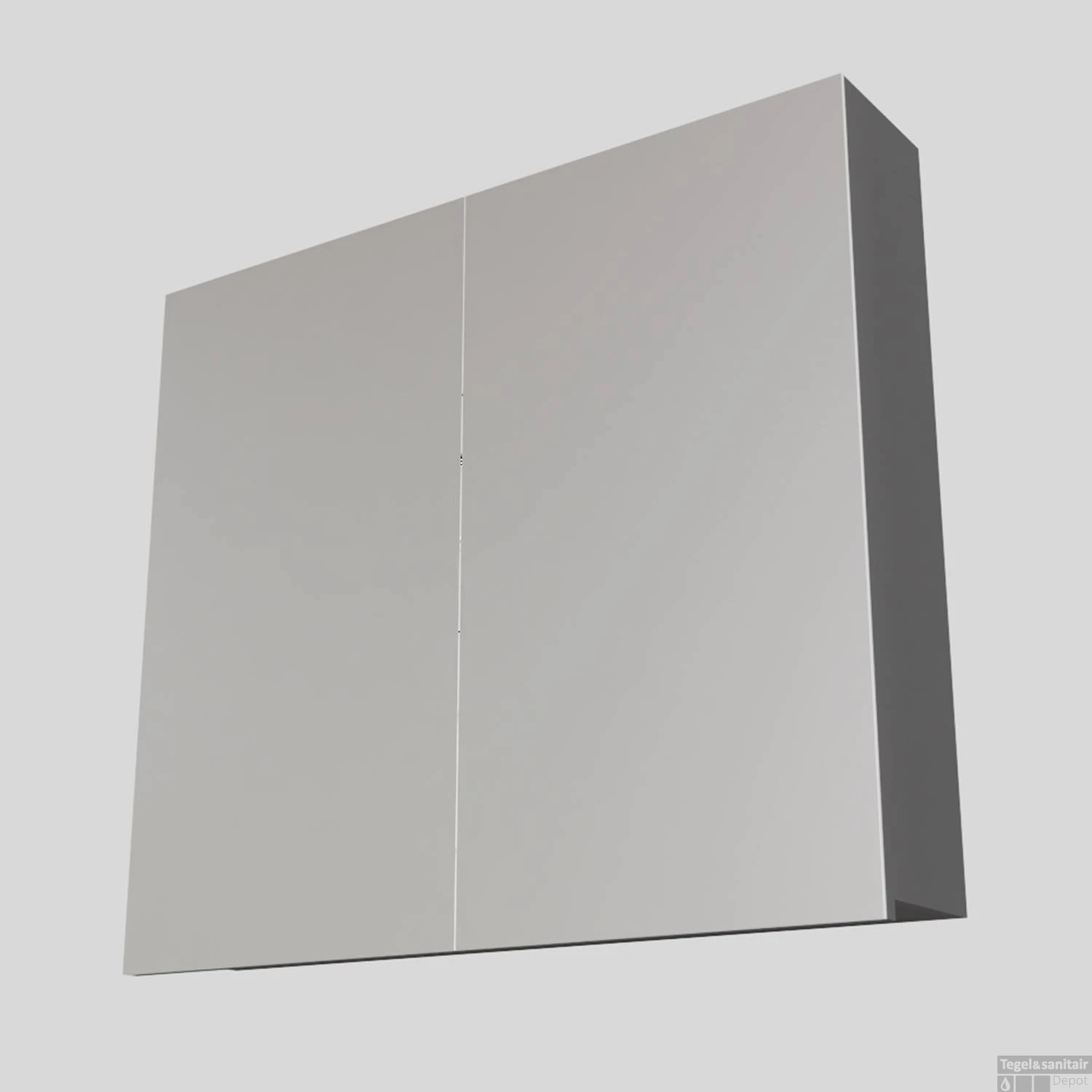Spiegelkast Boss & Wessing Cube 80x70x16 Cm 2 Deuren Antraciet Met Mat Wit - Afbeelding 4