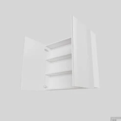 Spiegelkast Boss & Wessing Cube 80x70x16 Cm 2 Deuren Mat Wit -Thuis Badkamer spiegelkast boss wessing cube 80x70x16 cm 1 deur mat wit bws80mw1 00355 2