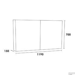 Spiegelkast Dual Exclusive Line 120cm Legno Viola -Thuis Badkamer spiegelkast dual exclusive line 120cm tech 3
