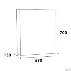 Spiegelkast Dual Exclusive Line 60cm Linksdraaiend Hoogglans Wit -Thuis Badkamer spiegelkast dual exclusive line 60cm tech