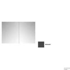 Spiegelkast Sanicare Qlassics 100 Cm 2 Deuren Antraciet -Thuis Badkamer spiegelkast sanicare qlassics 100 cm 2 deuren antraciet detail3