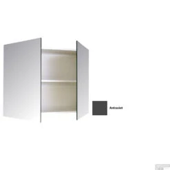 Spiegelkast Sanicare Qlassics 100 Cm 2 Deuren Antraciet -Thuis Badkamer spiegelkast sanicare qlassics 100 cm 2 deuren antraciet detail4