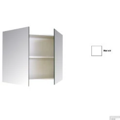 Spiegelkast Sanicare Qlassics 90 Cm 2 Deuren Zijdeglans Wit -Thuis Badkamer spiegelkast sanicare qlassics 90 cm 2 deuren zijdeglans wit detail1 1