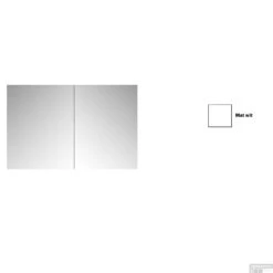 Spiegelkast Sanicare Qlassics 90 Cm 2 Deuren Zijdeglans Wit -Thuis Badkamer spiegelkast sanicare qlassics 90 cm 2 deuren zijdeglans wit detail2 1