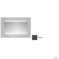 Spiegelkast Sanicare Qlassics Ambiance 100 Cm 2 Deuren Antraciet -Thuis Badkamer spiegelkast sanicare qlassics ambiance 100 cm 2 deuren antraciet detail