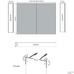 Spiegelkast Sanicare Qlassics Ambiance 100 Cm 2 Spiegeldeuren Belluno Eiken -Thuis Badkamer spiegelkast sanicare qlassics ambiance 100 cm 2 spiegeldeuren belluno eiken tech