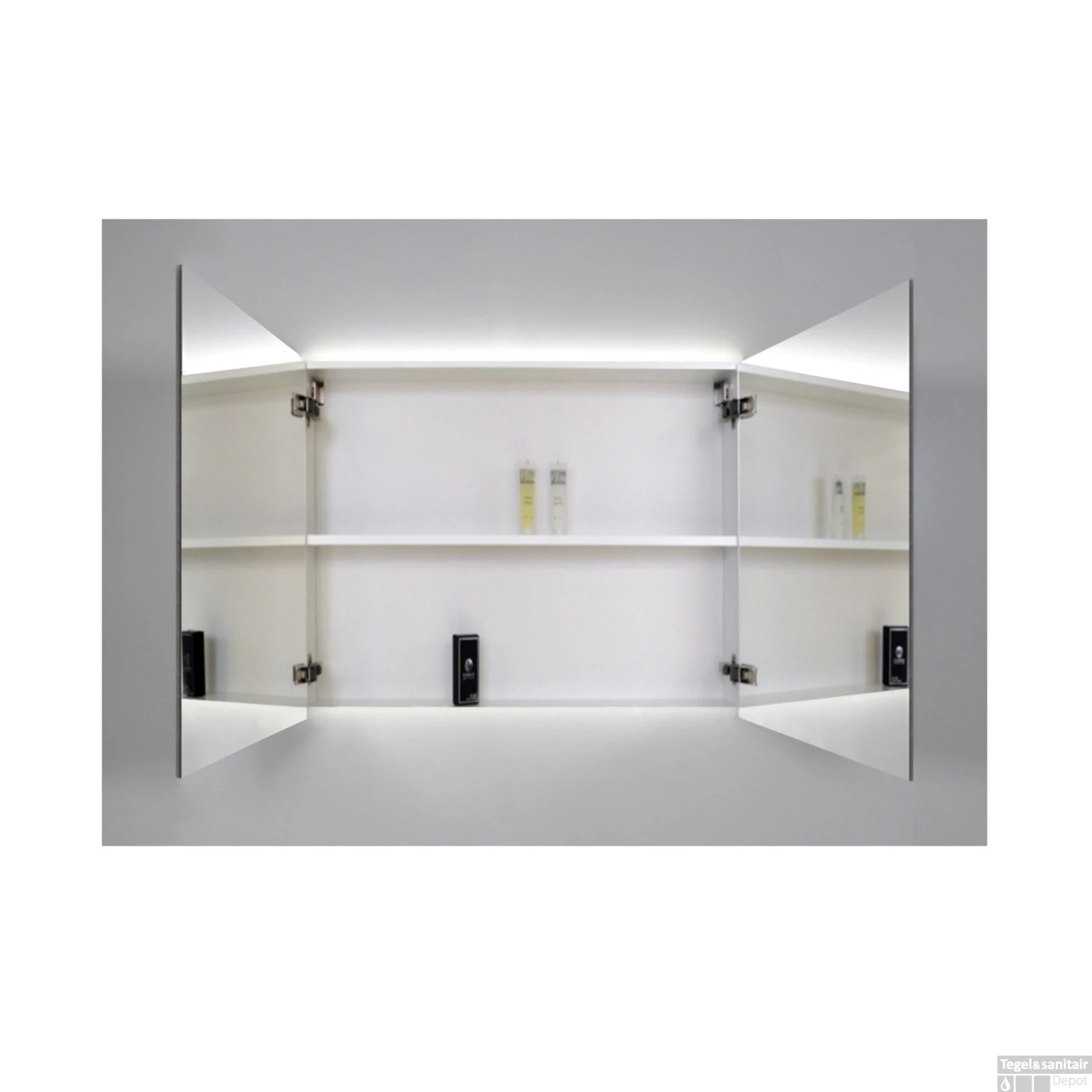 Spiegelkast Sanicare Qlassics Ambiance 120 Cm 2 Deuren Truffel - Afbeelding 2