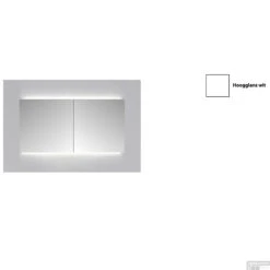 Spiegelkast Sanicare Qlassics Ambiance 120 Cm 2 Deuren Hoogglans Wit -Thuis Badkamer spiegelkast sanicare qlassics ambiance 120 cm 2 deuren hoogglans wit detail