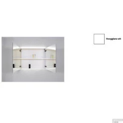 Spiegelkast Sanicare Qlassics Ambiance 120 Cm 2 Deuren Hoogglans Wit -Thuis Badkamer spiegelkast sanicare qlassics ambiance 120 cm 2 deuren hoogglans wit detail1