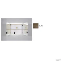 Spiegelkast Sanicare Qlassics Ambiance 120 Cm 2 Deuren Truffel -Thuis Badkamer spiegelkast sanicare qlassics ambiance 120 cm 2 deuren truffel detail