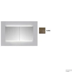 Spiegelkast Sanicare Qlassics Ambiance 120 Cm 2 Deuren Truffel -Thuis Badkamer spiegelkast sanicare qlassics ambiance 120 cm 2 deuren truffel detail1