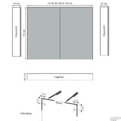Spiegelkast Sanicare Qlassics Ambiance 120 Cm 2 Deuren Truffel -Thuis Badkamer spiegelkast sanicare qlassics ambiance 120 cm 2 deuren truffel tech