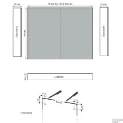 Spiegelkast Sanicare Qlassics Ambiance 120 Cm 2 Deuren Zijdeglans Wit -Thuis Badkamer spiegelkast sanicare qlassics ambiance 120 cm 2 deuren zijdeglans wit tech
