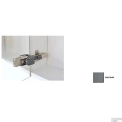 Spiegelkast Sanicare Qlassics Ambiance 60 Cm 1 Deur Alu-Look -Thuis Badkamer spiegelkast sanicare qlassics ambiance 60 cm 1 deur alu look detail1