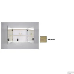 Spiegelkast Sanicare Qlassics Ambiance 70 Cm 2 Deuren Grey-Wood -Thuis Badkamer spiegelkast sanicare qlassics ambiance 70 cm 2 deuren grey wood detail1