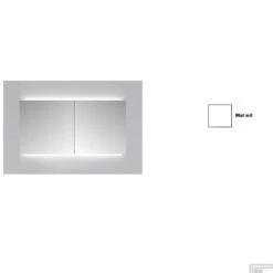 Spiegelkast Sanicare Qlassics Ambiance 90 Cm 2 Deuren Zijdeglans Wit -Thuis Badkamer spiegelkast sanicare qlassics ambiance 90 cm 2 deuren zijdeglans wit detail