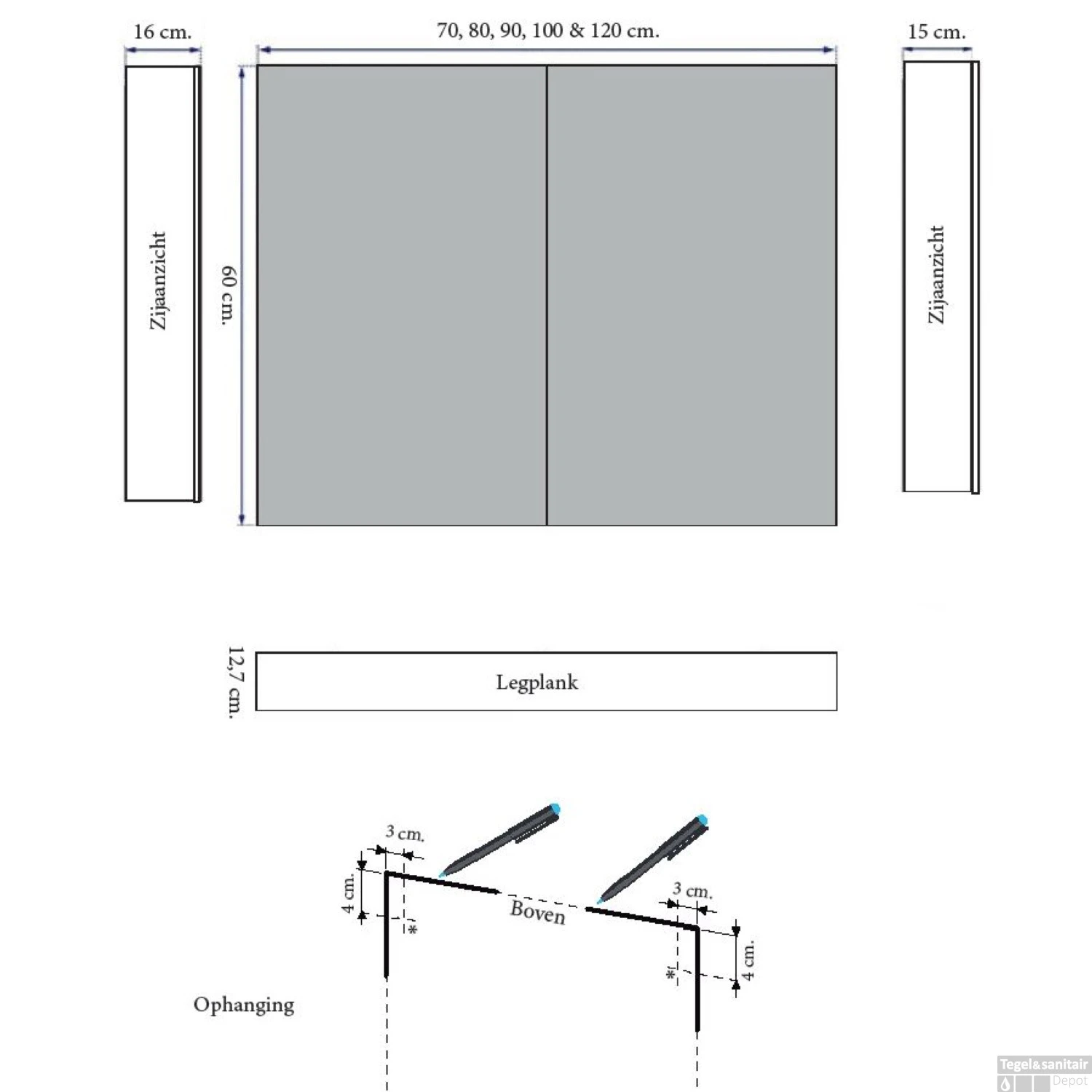 Spiegelkast Sanicare Qlassics Ambiance 90 Cm 2 Deuren Zijdeglans Wit - Afbeelding 7