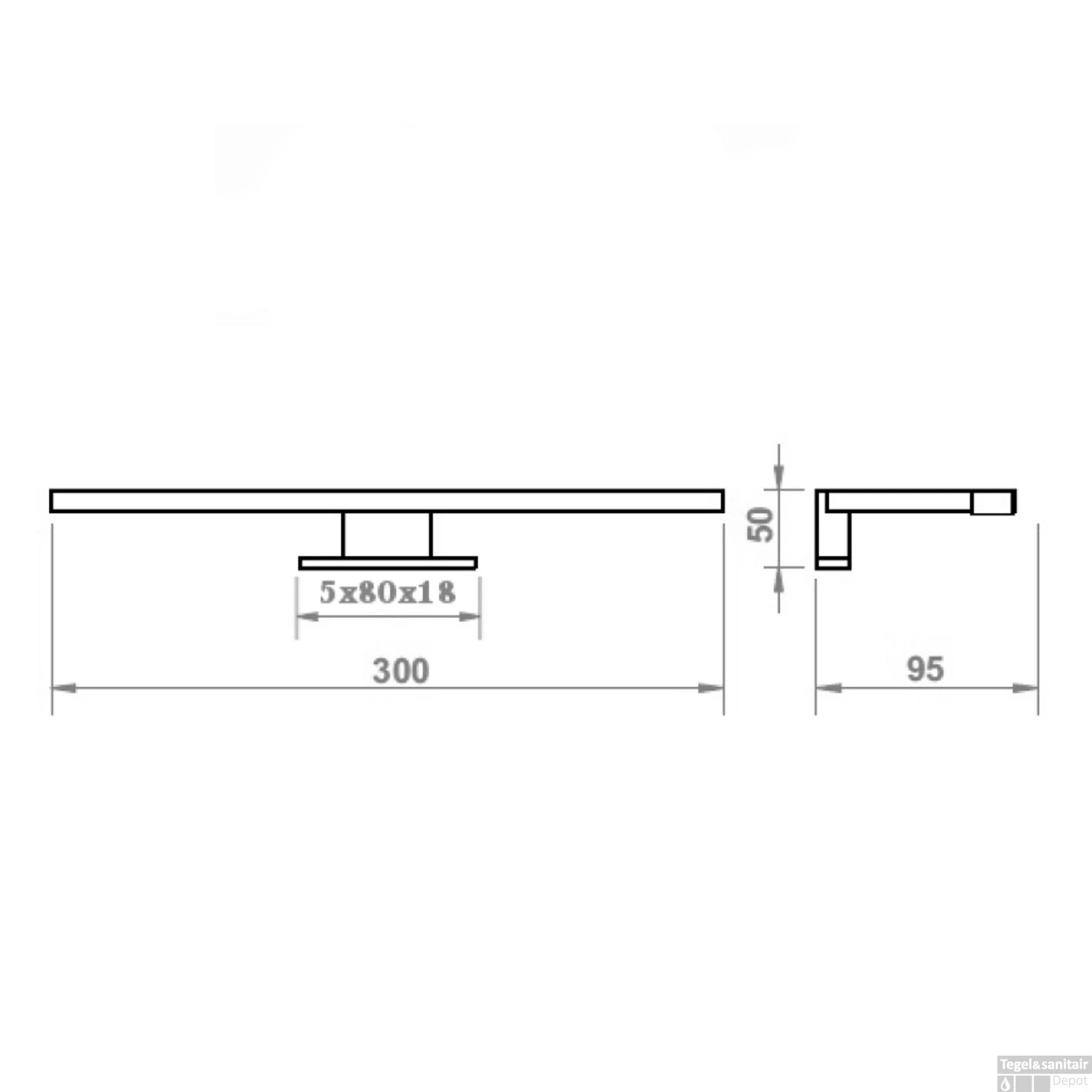 Spiegelverlichting Sanicare LED Anna 30 Cm Goud 3 Spiegelverlichting Sanicare LED Anna 30 Cm Goud - Afbeelding 3