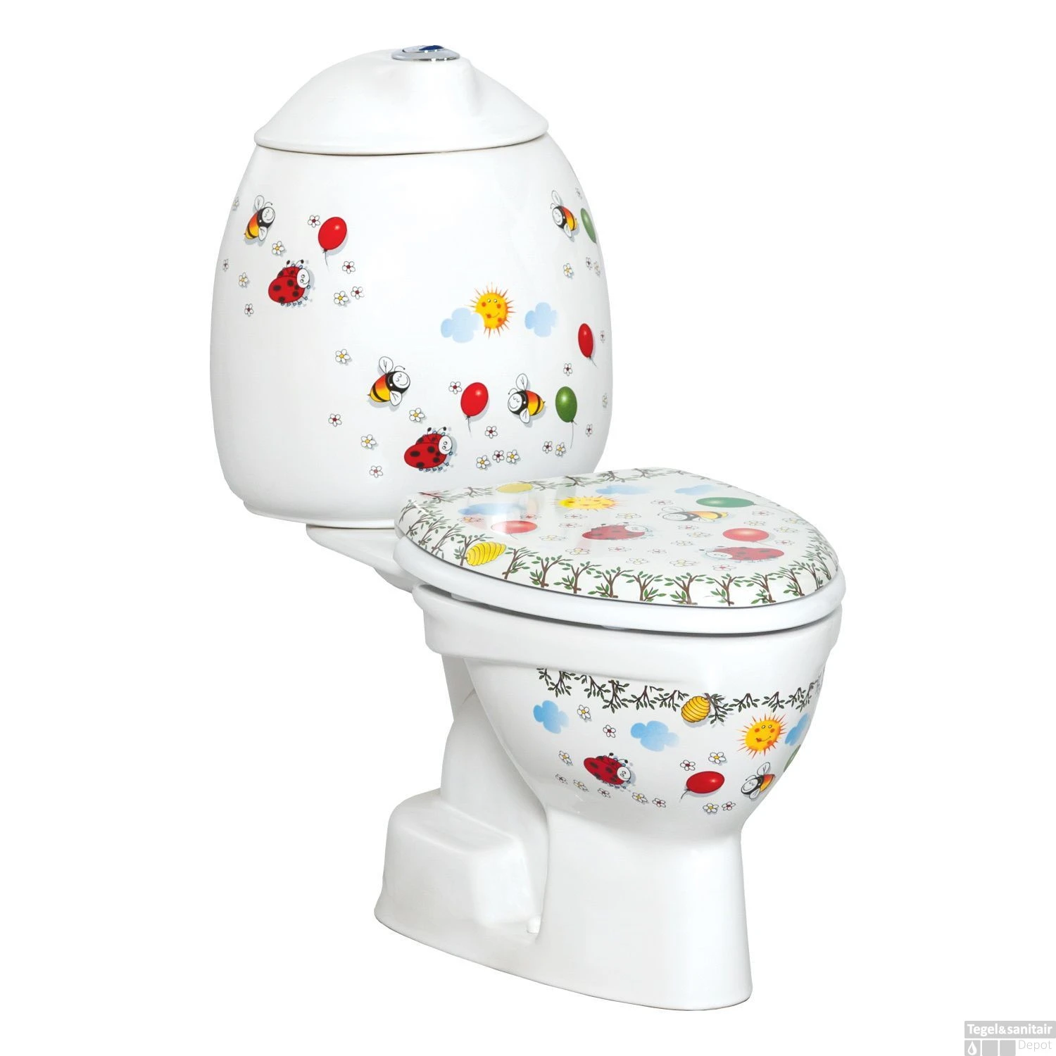 Staand Kindertoilet Boss & Wessing Flower Muur Aansluiting (Exclusief Zitting) 1 Staand Kindertoilet Boss & Wessing Flower Muur Aansluiting (Exclusief Zitting)
