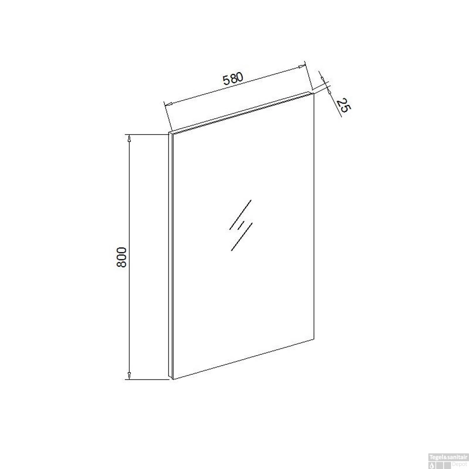 Badkamerspiegel Sanilux Standaard 58x80x2,5 Cm Met Spiegelverwarming 2 Badkamerspiegel Sanilux Standaard 58x80x2,5 Cm Met Spiegelverwarming - Afbeelding 2