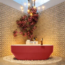 STONE Vrijstaand Bad 170x75cm Kleur Fire / Talc -Thuis Badkamer stone 3 00012