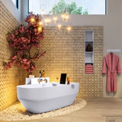 STONE Vrijstaand Bad 170x75cm Kleur Cale / Cale -Thuis Badkamer stone 4 00021