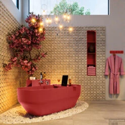 STONE Vrijstaand Bad 170x75cm Kleur Fire / Fire -Thuis Badkamer stone 4 00025