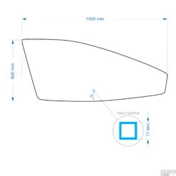 Badkamerspiegel Gliss Design Tartaros 140x50cm LED-Verlichting -Thuis Badkamer tartaros 140x60